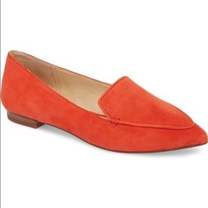 NEW Sole Society Cammila Coral Suede Pointy Toe Loafer